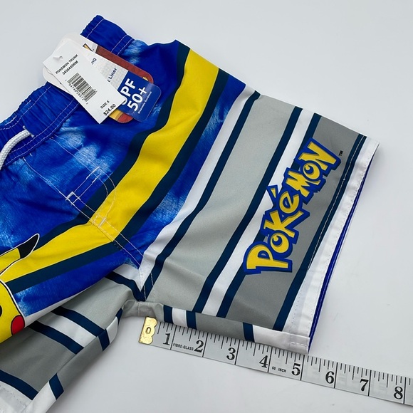 Pokémon‎ Kids Swim Trunks Functional Draw Cord Quick Dry Comfort Liner UPF 50+ - Picture 12 of 16